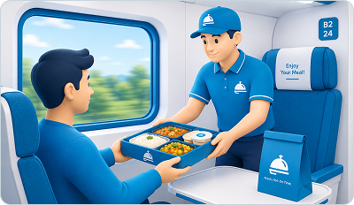 Get your food delivered to your train seat